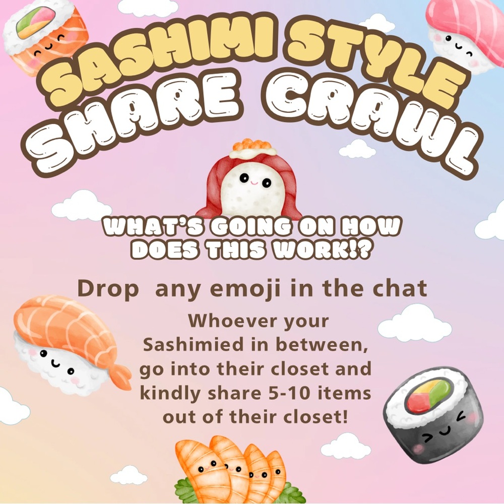 Sashimi Style Share Crawl Time!!!!